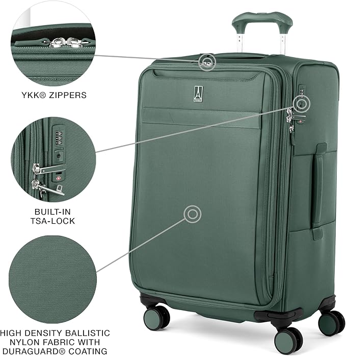 Travelpro VersaPack+ Lightweight Softside Expandable Checked Luggage, 8 Spinner - Image 3