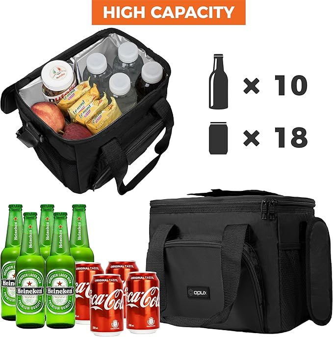 OPUX Soft Cooler Bag, Insulated Collapsible Lunch Cooler Bag - Image 2