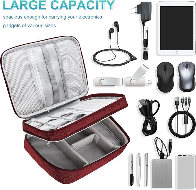 CILLA Electronics Organizer Travel, Travel Cord Organizer Case, Compact - Image 7