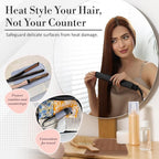 Vanity Accessories - Heat Resistant Mat – Silicone Flat Iron & Curling Iron Holder, Non-Slip Vanity Mat & Hot Tool Mat for Home, Salon, or Travel Use