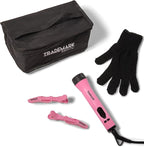 Trademark Beauty Interchangeable Iron Styling Kit - 3 in 1 Curling Iron, Hair Waver, and Curling Wand, Hair Styling Tool, 1.25 Inch Barrels, Mood - Pink/Black