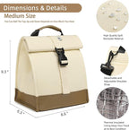 SUNNY BIRD Insulated Lunch Bag Rolltop Lunch Box Medium Lunch Cooler Tote - Image 4