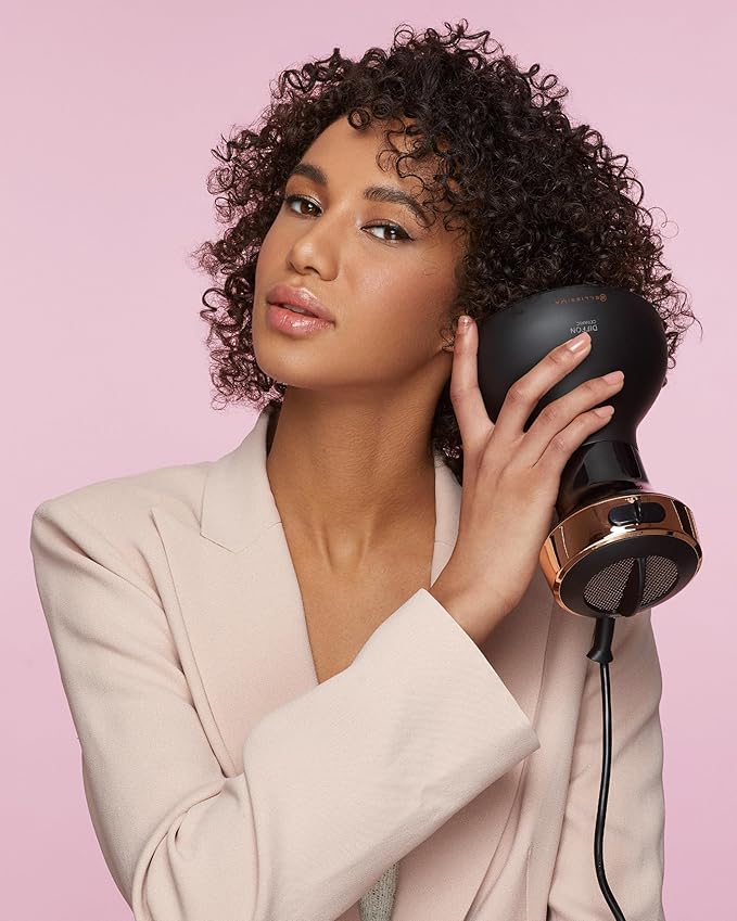 Bellissima Diffon Ceramic Diffuser Hair Dryer for Curly Hair - 2-in-1 Blow Dryer with Diffuser - Reduces Frizz, Defines Curls, Volumizes - Lightweight, Compact, Easy Hold Handle