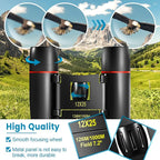 12X25 Mini Pocket Binoculars Compact, Small Lightweight Foldable - Image 2