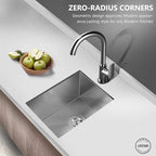 TORVA 14 x 18 Inch Undermount Kitchen Sink, Premium 304 Stainless Steel Bar Sink - Image 3