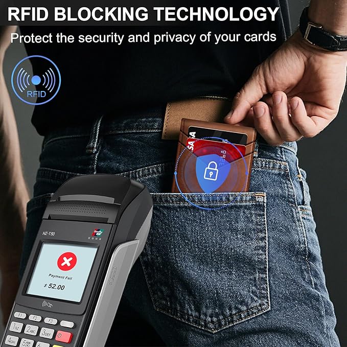 Wallet for Men Wallet with Slim Pop Up Card Holder for 12-14 Cards, RFID - Image 3