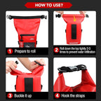 250 PCS Waterproof First Aid Kit, Roll Top Reflective Boat Dry Bag Bug Out Bags - Image 8