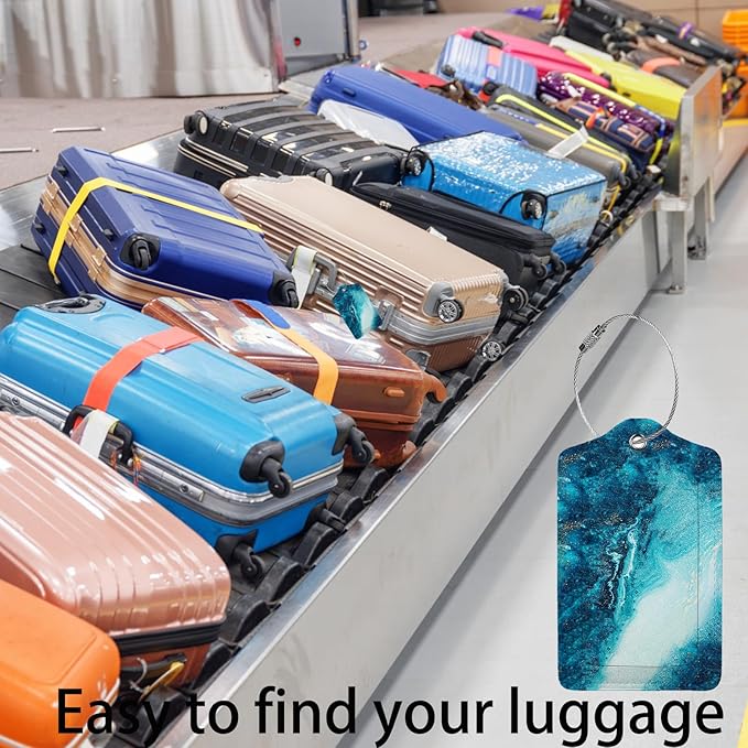 Abstract Ocean Texture Luggage Tags - Image 5