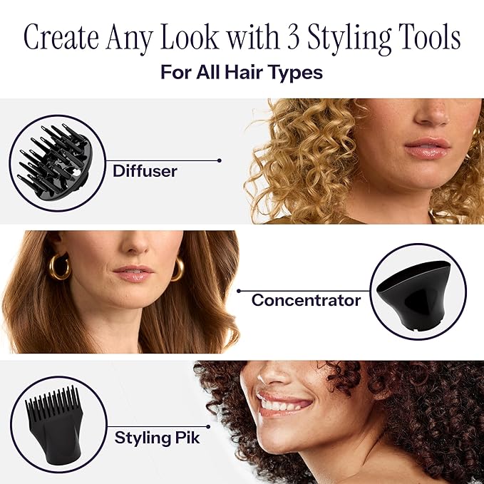 Hot Tools Pro Artist 1875W Turbo Ceramic + Ionic Hair Dryer | Fast Dry, Lightweight