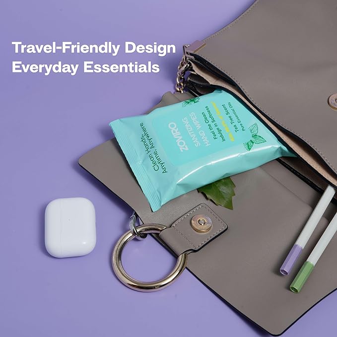 Zoviro Hand Sanitizer Wipes, Moisturizing - Image 5
