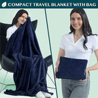 PAVILIA Travel Blanket Pillow, Soft Airplane Blanket 2-IN-1 Combo Set, Plane - Image 2