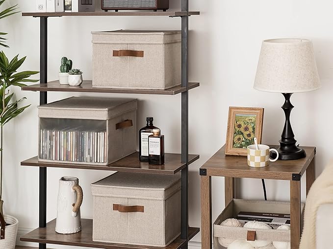 StorageWorks Storage Bins with Lid and Clear Window, Fabric Storage Boxes with - Image 6
