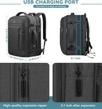 Travel Backpack, 50L Expandable Extra Large Laptop Backpack, Carry On Backpack - Image 2