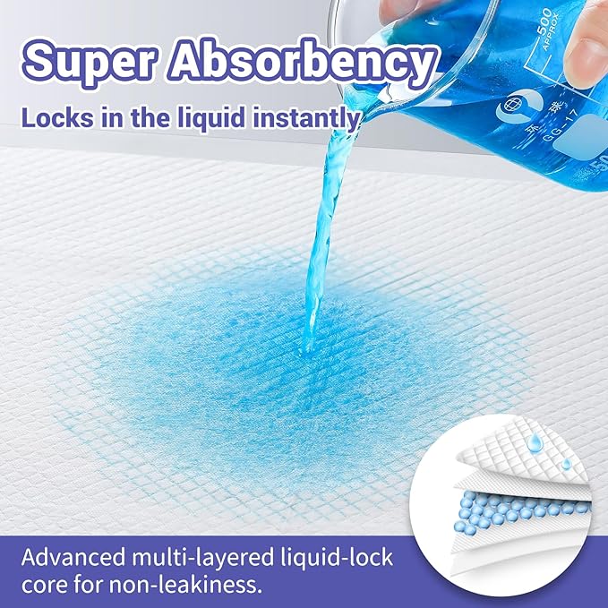 100 Pack Disposable Diaper Changing Pads - Image 2