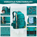 Maelstrom Hiking Backpack, 40L Waterproof Camping Backpack, Men Women Packable - Image 3