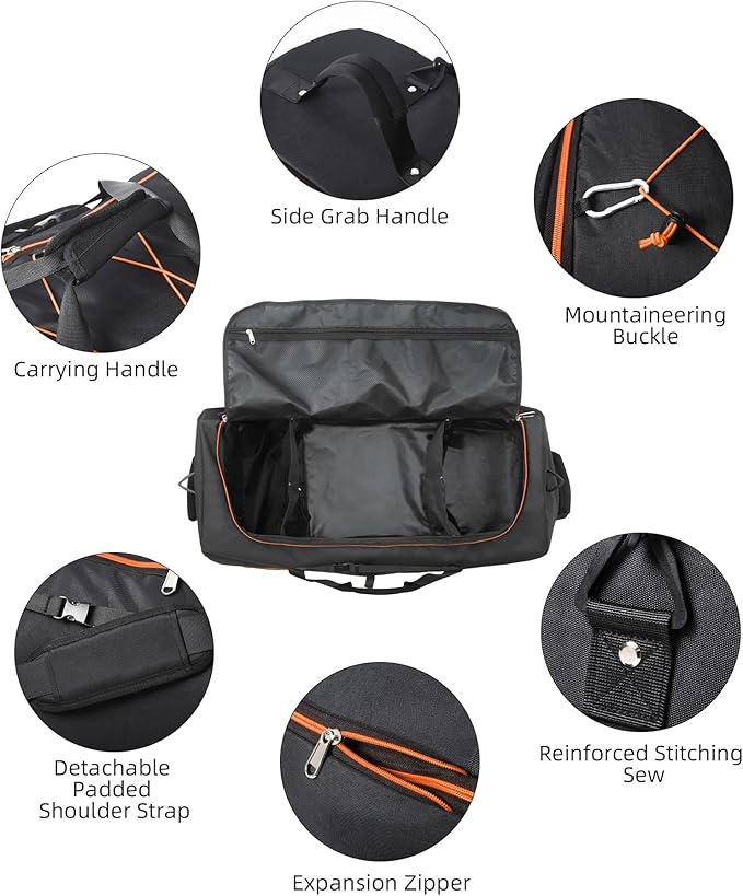 CONTAIL 32”110L Expandable 140L Rolling Duffle Bag - Image 7
