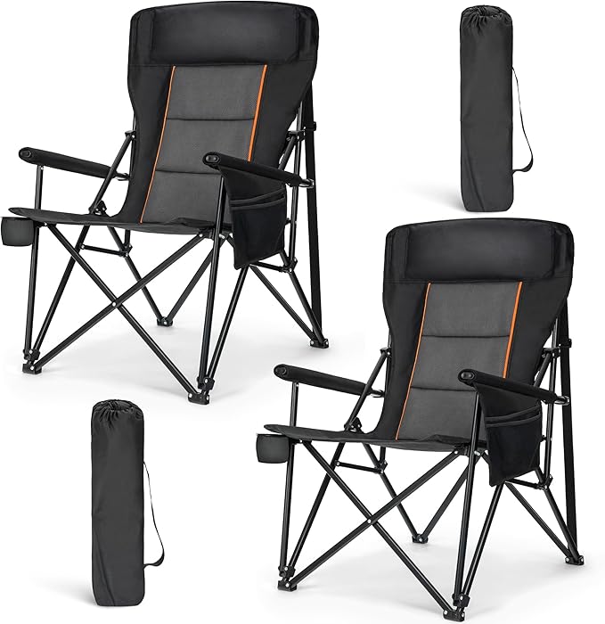 HIGH POINT SPORTS Oversized Folding Camping Chairs by HIGHPOINTSPORTS