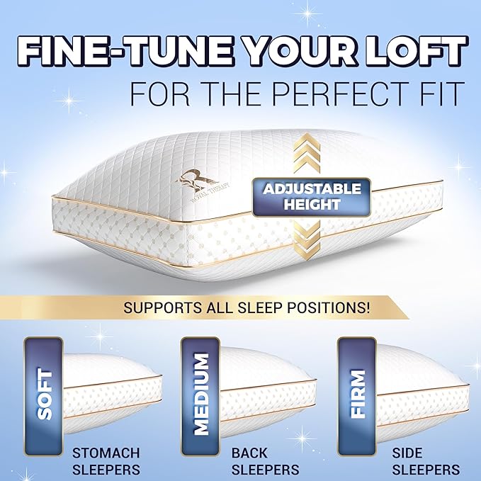 Royal Therapy Queen Memory Foam Pillows 4-Pack - Image 3