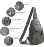 7L Sling Bag for Women Men Leather Small Sling Backpack Daypack Anti Theft - Image 4