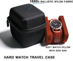 single watch travel case, hard watch case with/compartment - Image 2