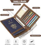 Jack&Chris Leather Passport Holder RFID Blocking Passport Travel Wallet Cover - Image 3