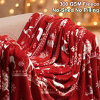 PHF Printed Fleece Throw Blanket, No Shed No Pilling Ultra Soft Plush Cozy Xmas - Image 2