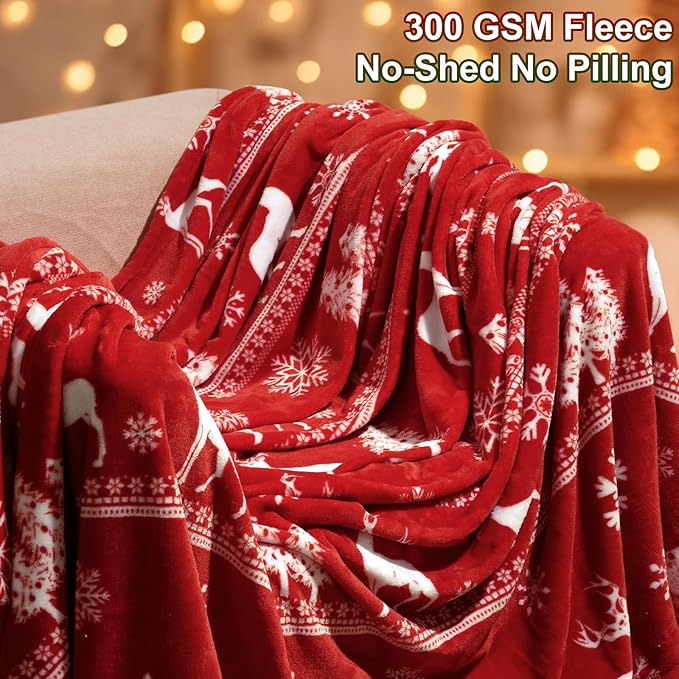 PHF Printed Fleece Blanket King Size, No Shed No Pilling Ultra Soft Plush Cozy - Image 3