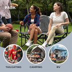 Oversized Double Portable Folding Director’s Loveseat Chair - Image 7