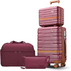 Luggage Sets 4 Piece with TSA Lock Hardside PC+ABS Carry On expandable Suitcase by Unknown
