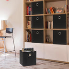 SIMPLE HOUSEWARE 11-Inch Collapsible Fabric Cube Storage Bin - Image 3