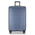 Boren Expandable Hardside Rugged Travel Luggage with 8 Spinner Wheels (Checked-Large 30-Inch, No USB Port / Slate Blue)