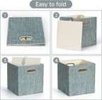 Posprica Storage Basket Bins, 13×13×13 Foldable Storage Boxes Fabric Drawer - Image 5