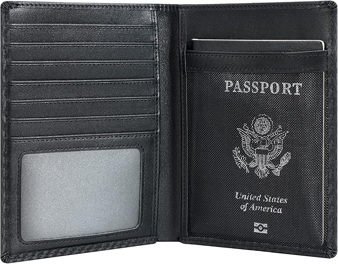 Polare Luxury RFID Blocking Leather Passport Holder Travel Wallet - Image 4