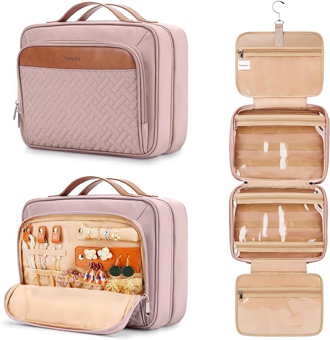 Travel Hanging Toiletry Bag for Women, by COOSKY