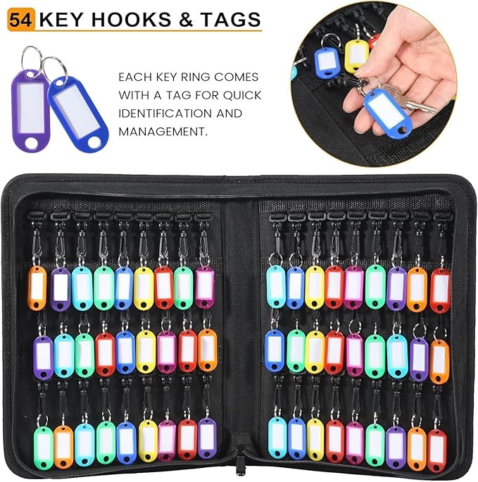 Portable Zippered Key Organizer, Waterproof Fireproof Key Case - Image 4