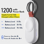 PZOZ Portable Apple Watch Wireless Travel Charger, 1200mAh Power Bank iWatch - Image 3