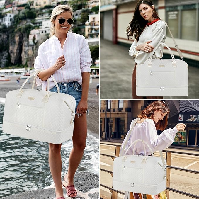 Weekender Bag for Women, Travel Duffel Bag Carry On Overnight Bag - Image 6