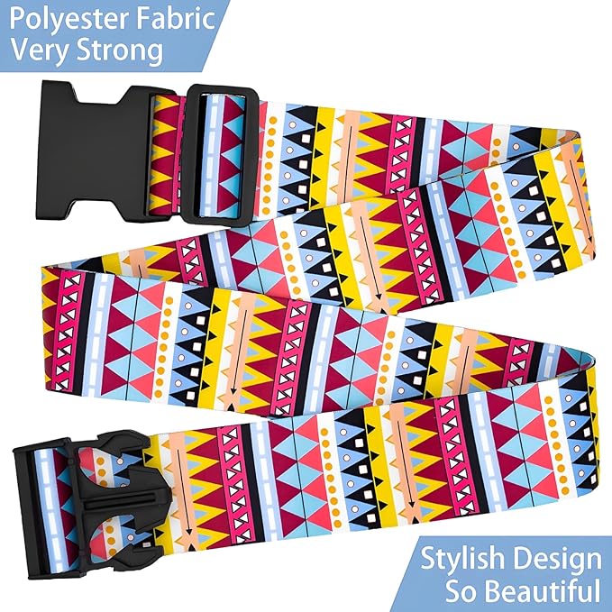 Bohemia Luggage Straps for Suitcases, Adjustable Luggage Travel Belt to Keep - Image 5