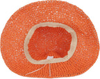 Womens Wide Brim Straw Sun Hat Foldable Floppy Crochet Beach Hat - Image 5