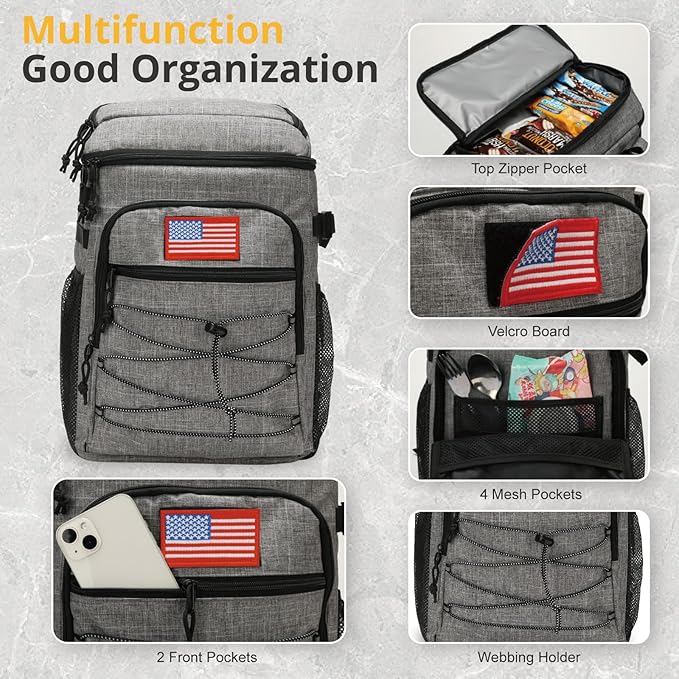 Tactical Backpack Cooler, 25L Cooler Backpack Insulated Leak-Proof, Heavy Duty - Image 5