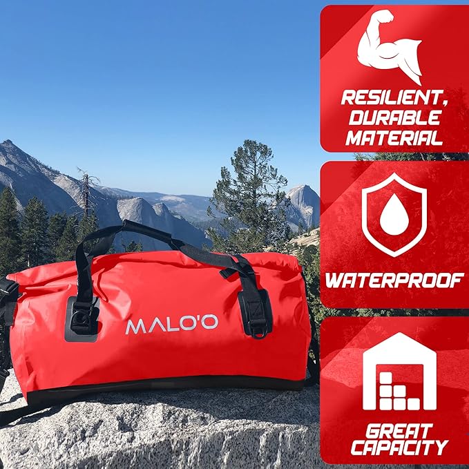 Malo'o Waterproof Dry Bag Duffel 40L/60L/100L, Roll Top Duffel Keeps Gear Dry - Image 5