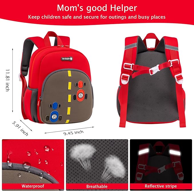 Padgene Toddler Backpacks Kids Preschool Backpack Waterproof Neoprene Animal - Image 3