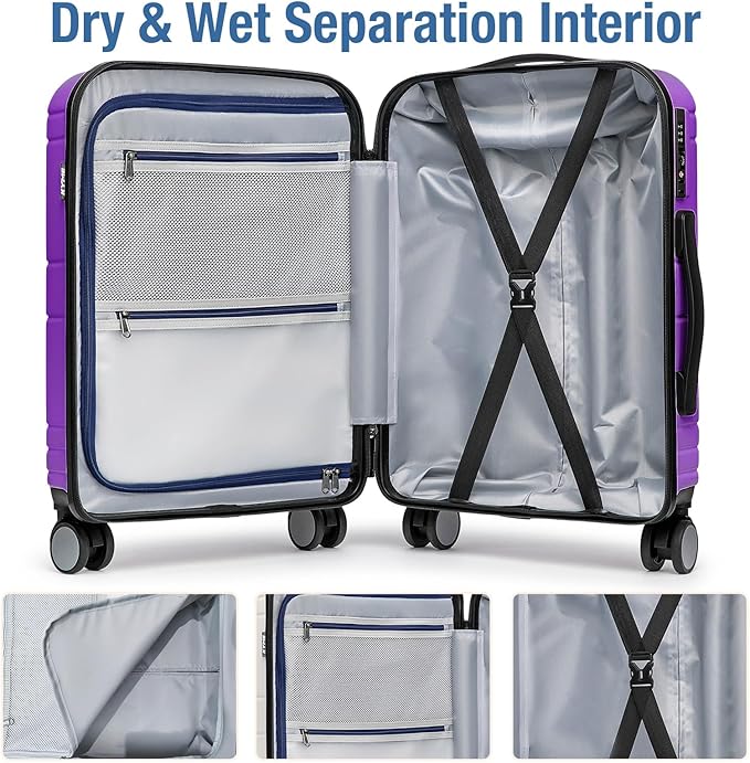 KYME Carry On Luggage 22x14x9 Airline Approved - Image 5