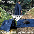 salamra Hooded Rain Poncho Waterproof Raincoat Jacket - Image 4