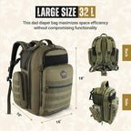 HighSpeedDaddy - Baby Diaper Backpack, Military-Grade, Waterproof, Compact Baby - Image 2