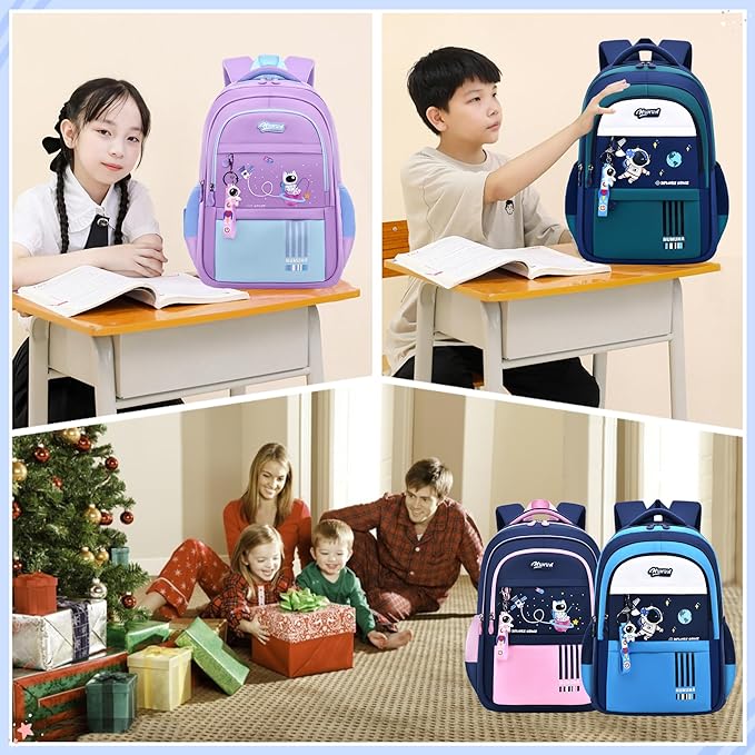 Astronaut-space Kids Backpack for Girls Elementary Middle School Backpack Book - Image 3