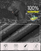 iCreek Hooded Rain Poncho with Pocket Waterproof Lightweight Unisex Raincoat - Image 2