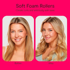 Conair Foam Hair Rollers - 48 Count, Assorted Colors - Heatless Curls, Overnight Curls, Foam Rollers with Storage Case