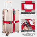 Luggage Straps, 2 Pack Adjustable Heavy Duty Cross Suitcase Straps - Image 3