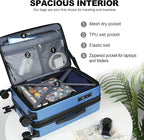KROSER Carry On Luggage with Spinner Wheels & Built-in TSA Lock, Expandable Top - Image 3